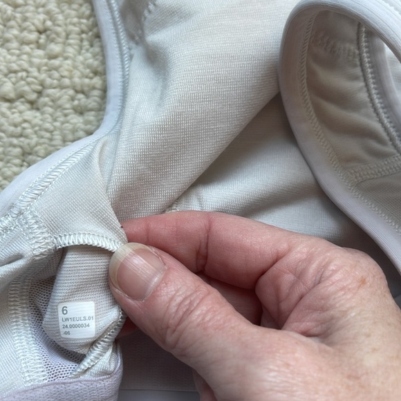 Lululemon Wunder Train Ribbed Tank Top Medium Support B/C Cup Light Vapor Size 6 - Picture 6 of 8